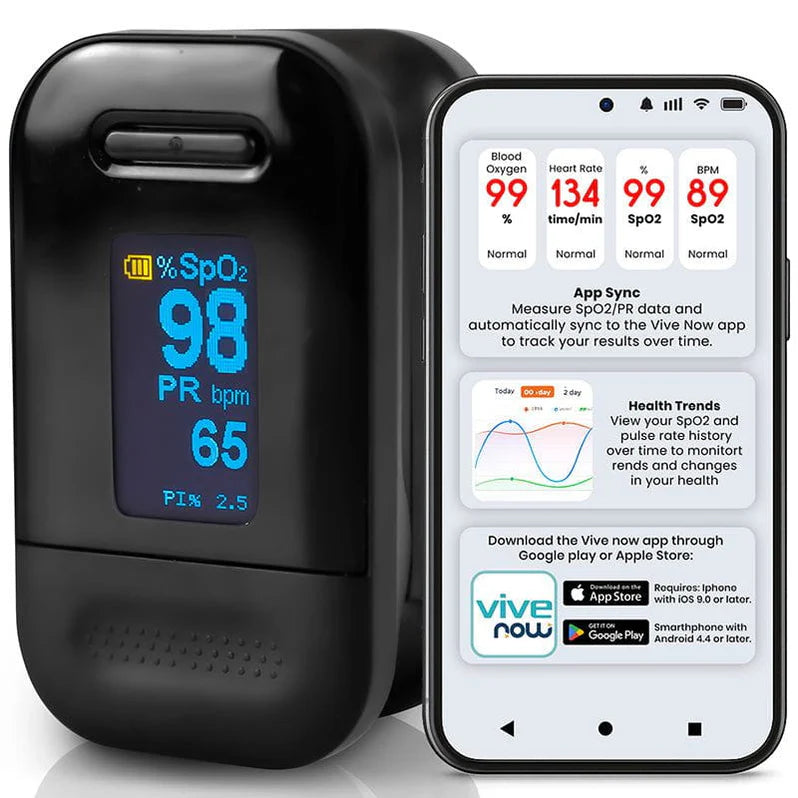 Vive Smart Pulse Oximeter – Bluetooth Compatible