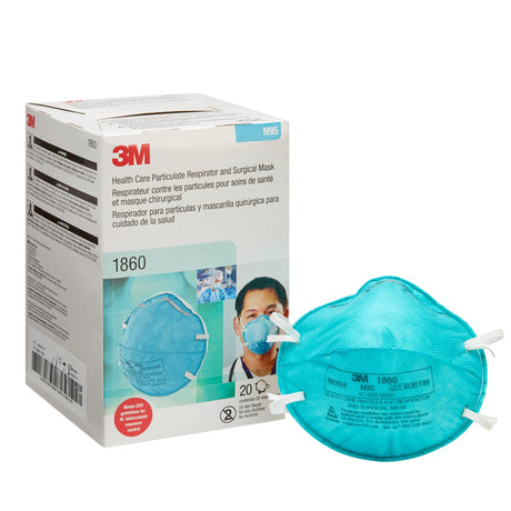 3M 1860 N95 Surgical Mask – NIOSH Approved, Fluid Resistant
