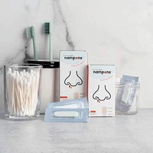 Nampons Nosebleed Stoppers for Adults – 6 or 12-Pack, Hypoallergenic