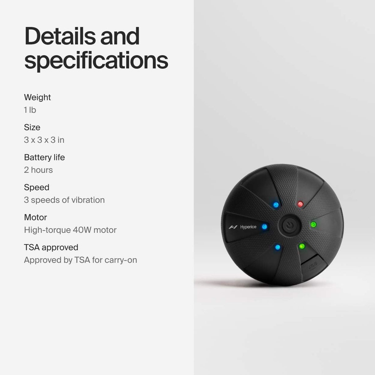 Hyperice Hypersphere Go Vibrating Massage Ball