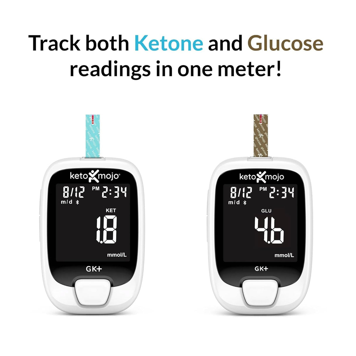 Keto-Mojo GK+ Bluetooth Glucose & Ketone Testing Kit