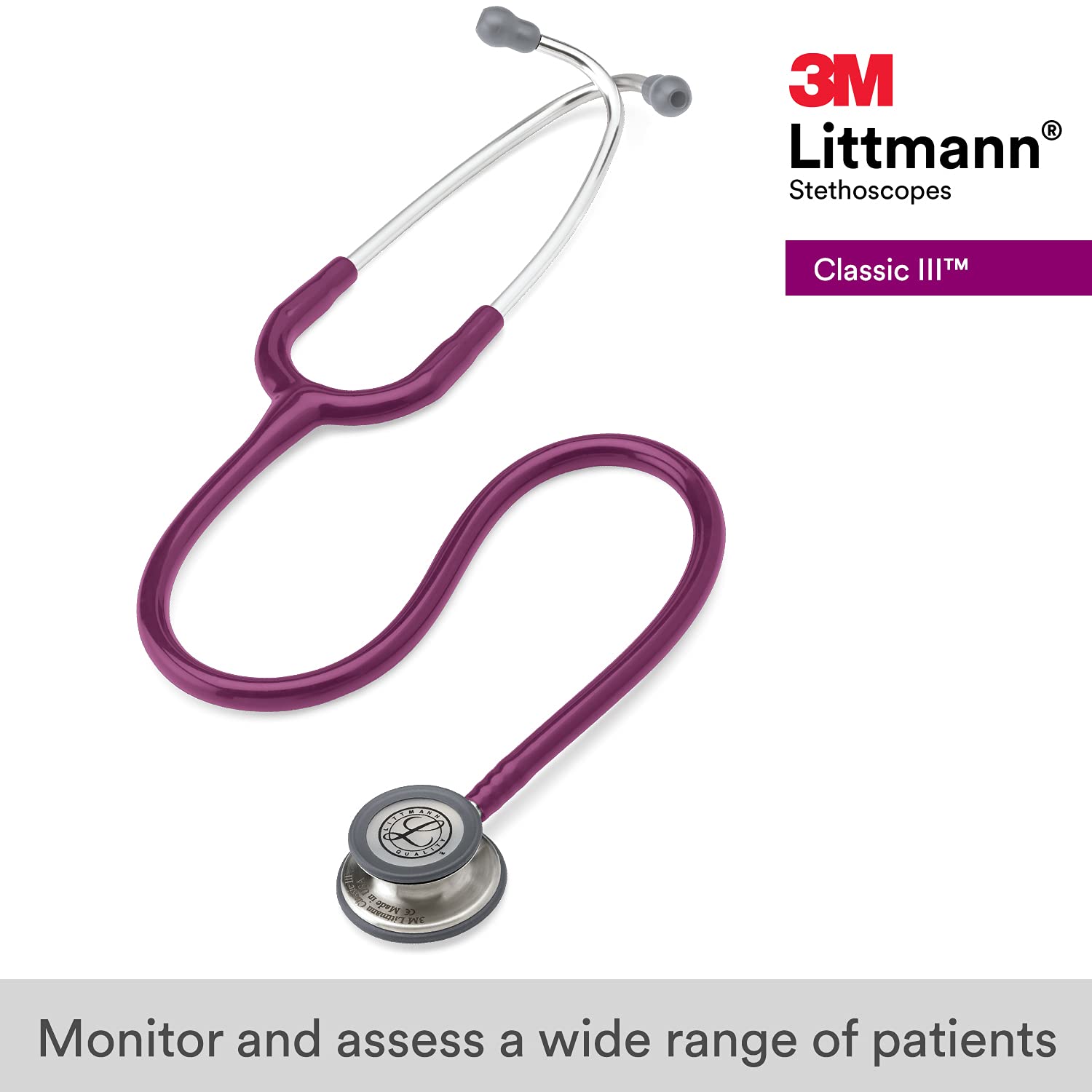 3M Littmann Classic III Stethoscope — Stainless Steel Finish