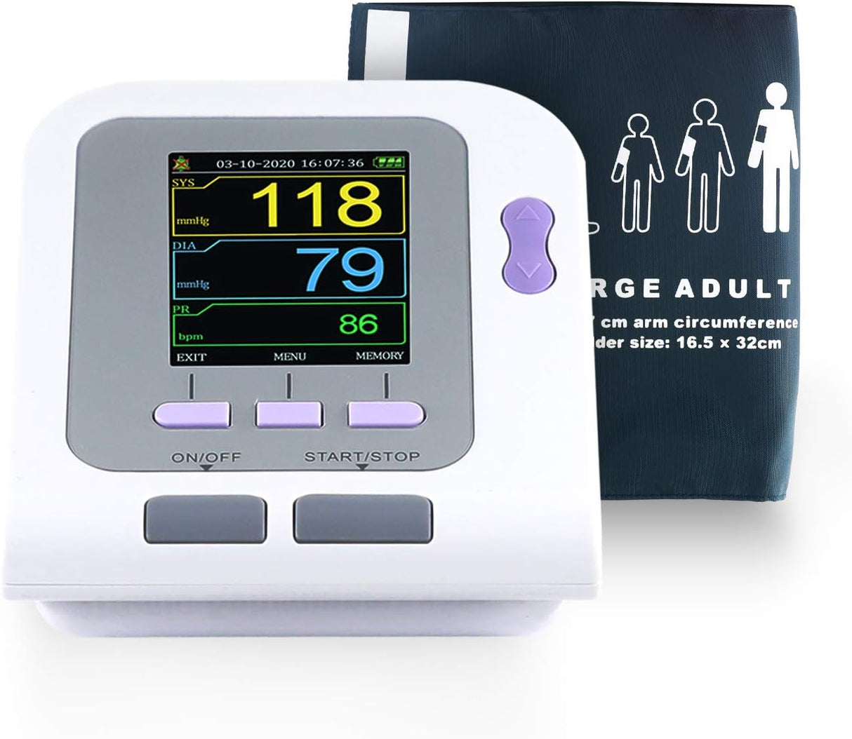 CONTEC 08A Digital Upper Arm Blood Pressure Monitor with 3 Cuffs