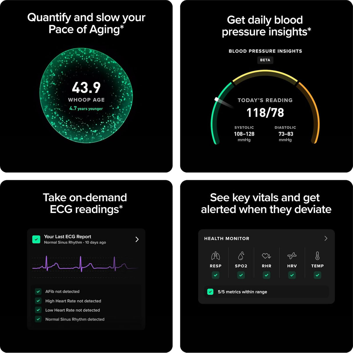 WHOOP Life – Advanced Health, Fitness & ECG Tracker
