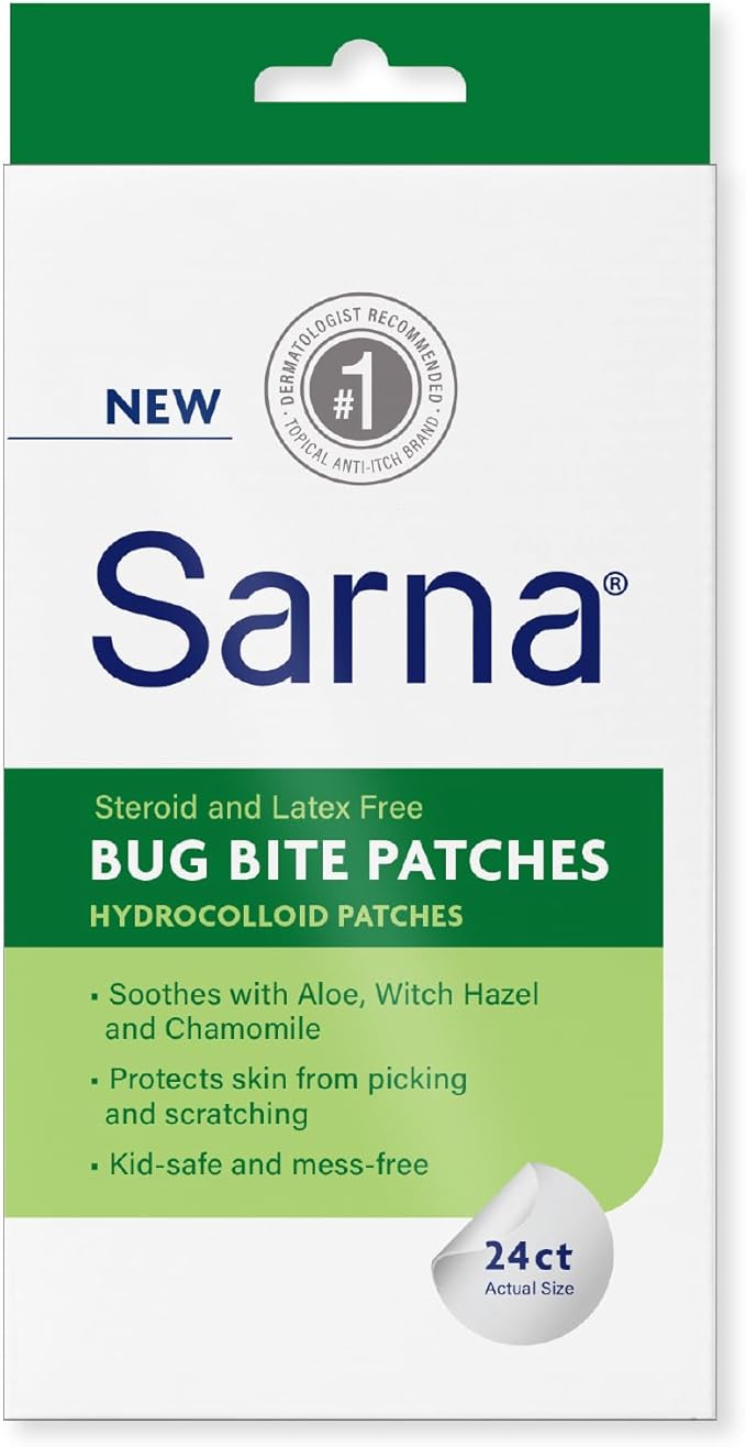 Sarna Bug Bite Relief Patches (27 Count), Hydrocolloid Stickers