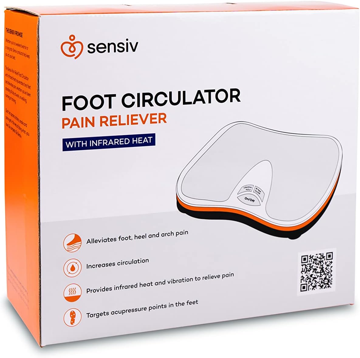 Sensiv Acupressure Foot Massager with Infrared Heat & Vibration