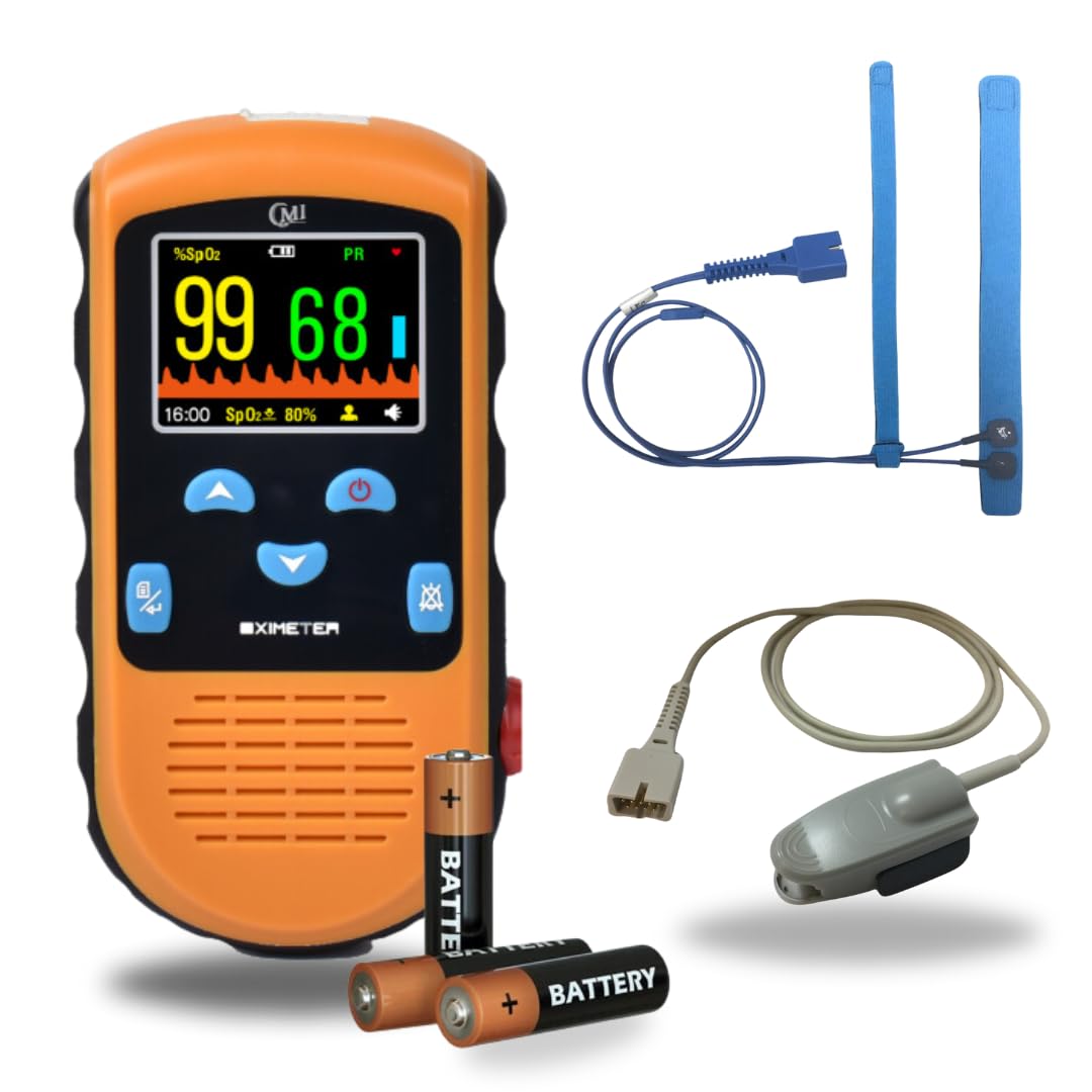 CMI Health Battery Operated Handheld Pulse Oximeter with Infant Foot Sensor & Adult Spot-Check