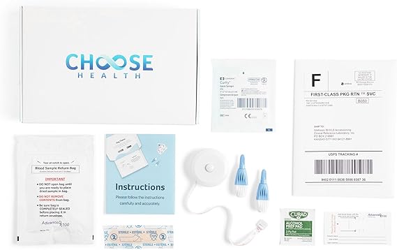 Choose Health Adrenal Health Test Kit (4-in-1, Cortisol & Energy Markers)