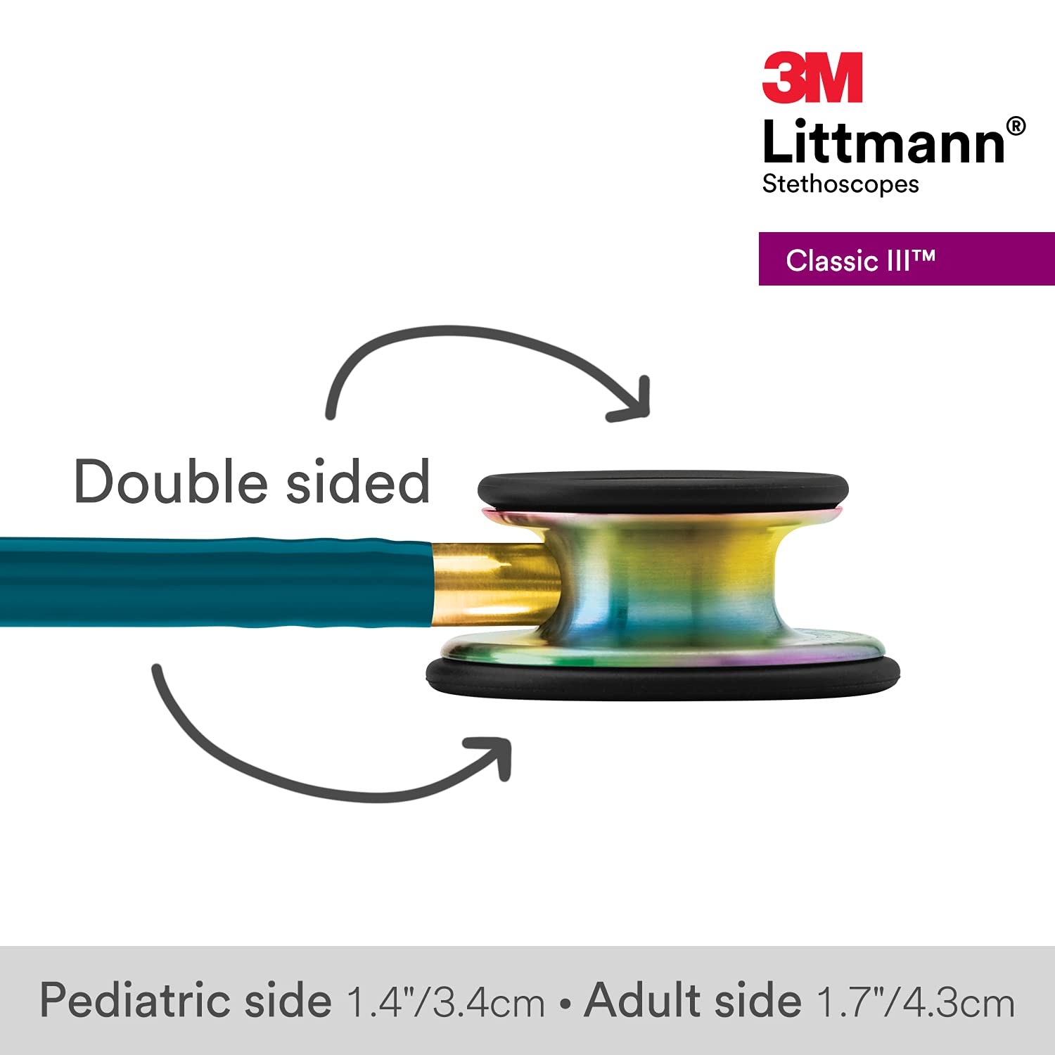 3M Littmann Classic III Stethoscope – Rainbow Finish