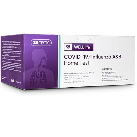 WELLlife COVID-19/Flu A&B Antigen Home Test – 25 Pack