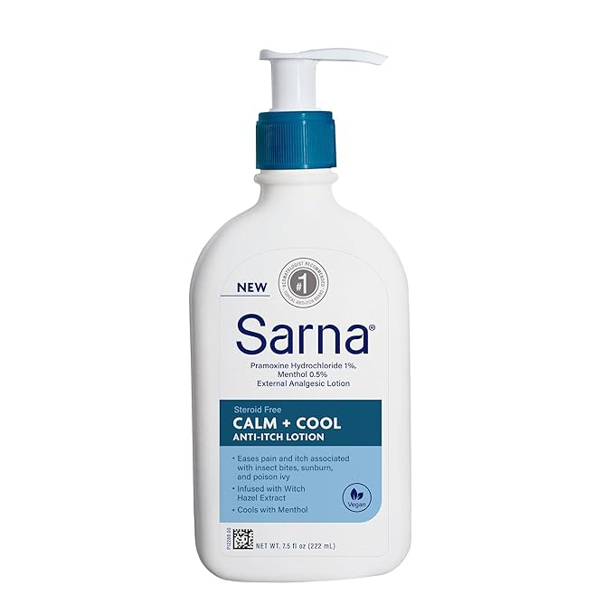 Sarna Calm + Cool Anti-Itch Lotion, 7.5 fl oz (Steroid-Free)