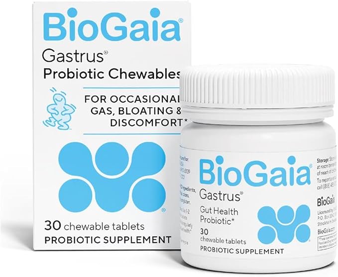 BioGaia Gastrus Gut Health Probiotic – 30 Chewable Tablets