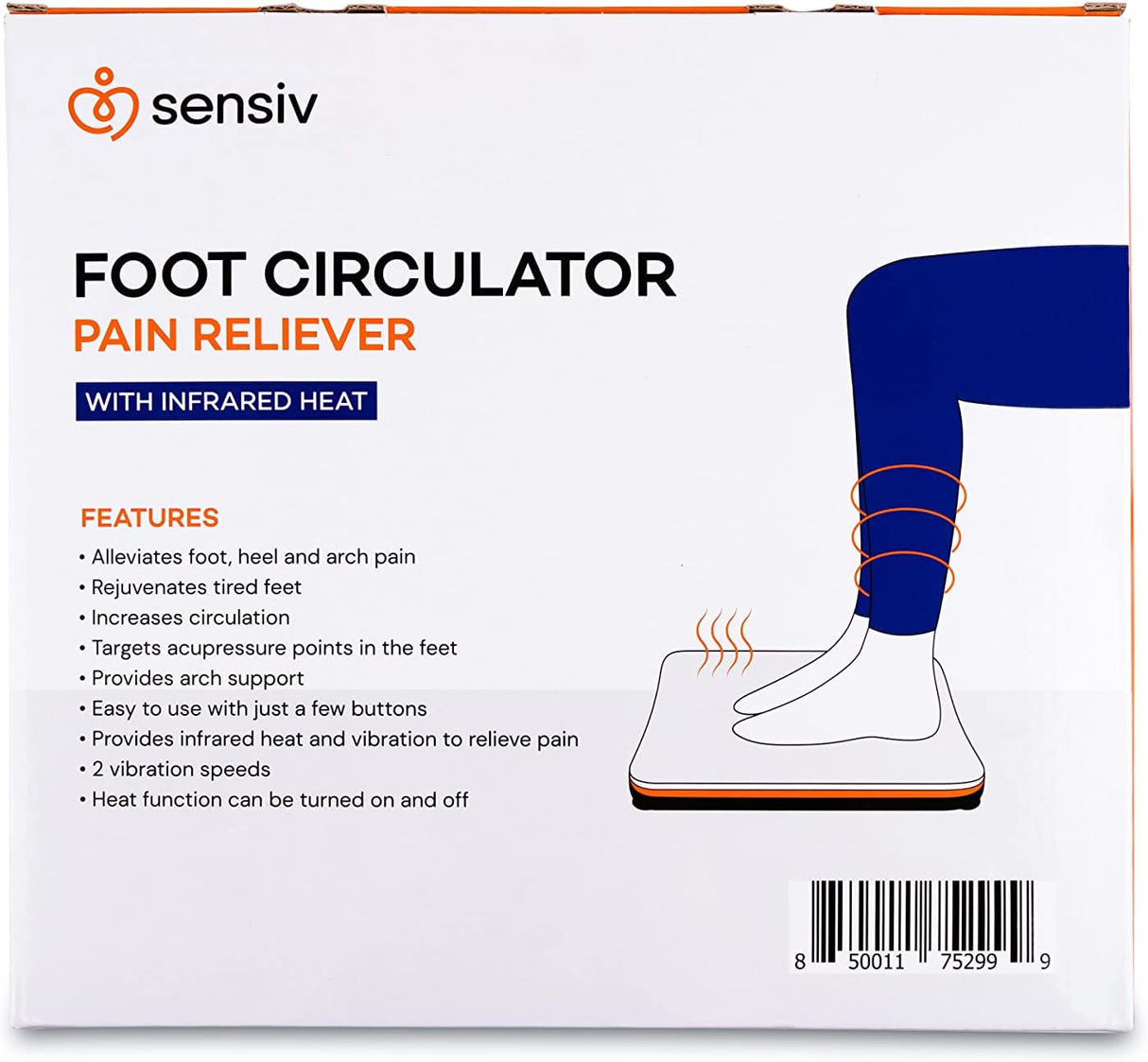 Sensiv Acupressure Foot Massager with Infrared Heat & Vibration