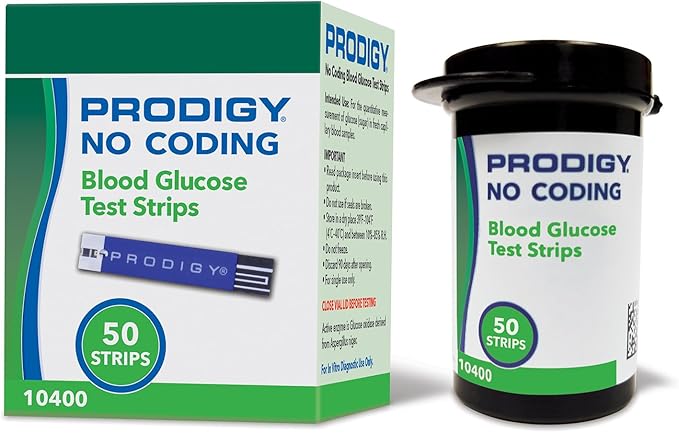Prodigy 10400 No Coding Test Strips, 50 Count Test Strips