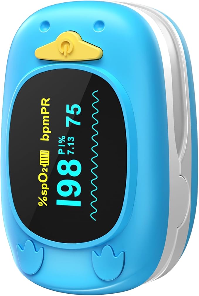 HealthTree Children’s Fingertip Pulse Oximeter (Blue)