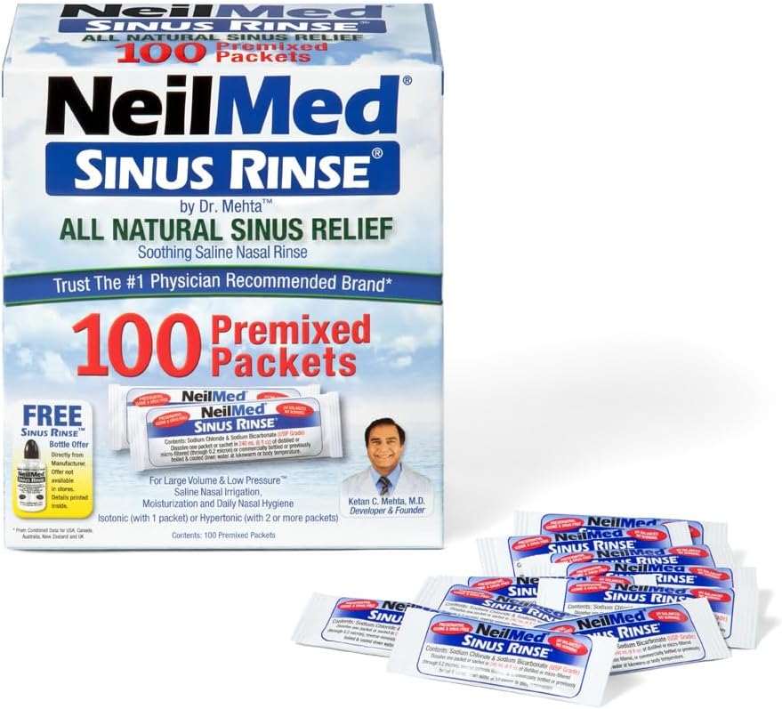NeilMed Sinus Rinse Refill Packets (100 Count)