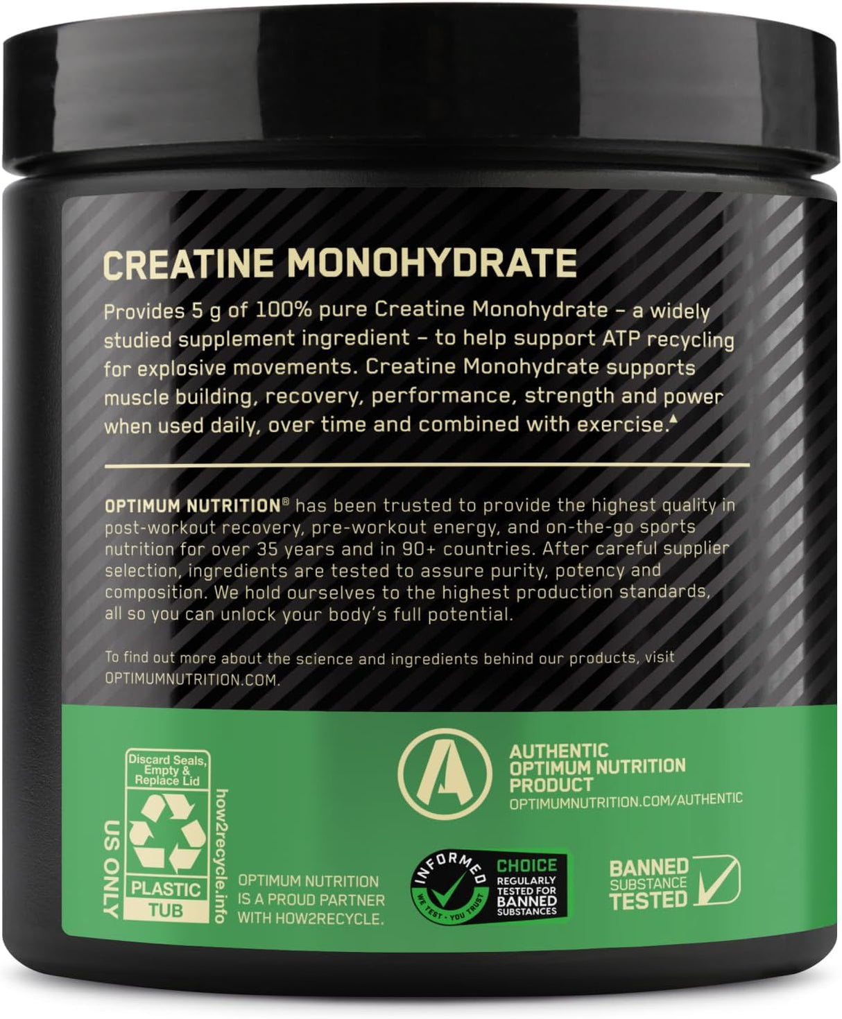 Optimum Nutrition Creatine Monohydrate – Blueberry Lemonade Flavor
