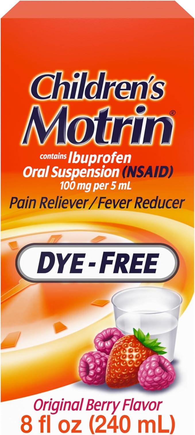 Children’s Motrin Oral Suspension – Dye-Free Berry, 8 fl oz
