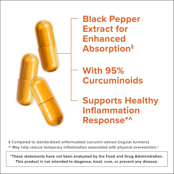 Qunol Turmeric Curcumin + Ginger & Black Pepper – 105 Capsules