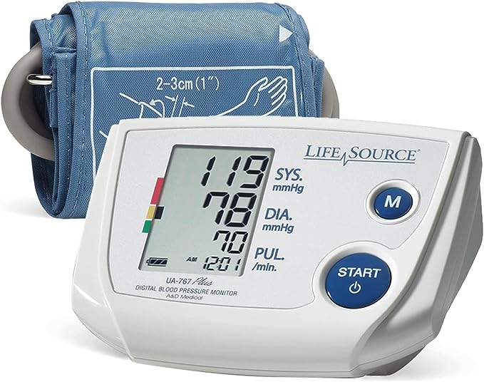 A&D Medical Premium Blood Pressure Monitor (SMALL CUFF) UA-767PSAC with Small Blood Pressure Cuff (16-24 cm / 6.3-9.4" Range), One-Click Operation, Irregular Heartbeat Detection, LCD BP Machine