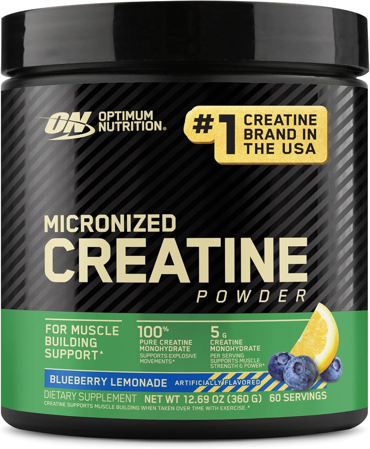 Optimum Nutrition Creatine Monohydrate – Blueberry Lemonade Flavor
