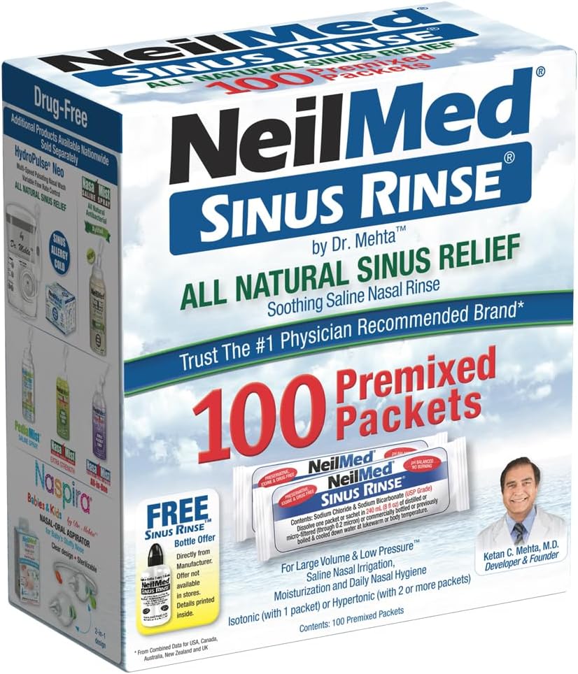 NeilMed Sinus Rinse Refill Packets (100 Count)