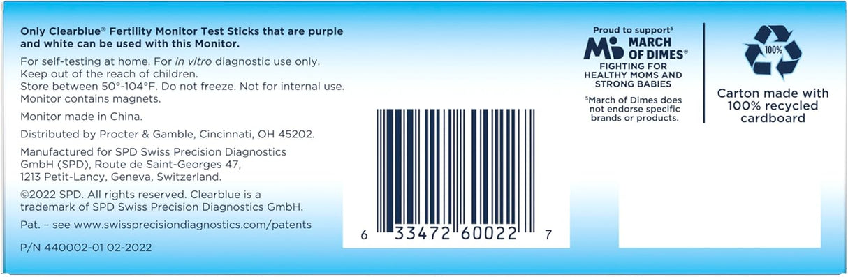 Clearblue Fertility Monitor with Touch Screen – 1 Ct