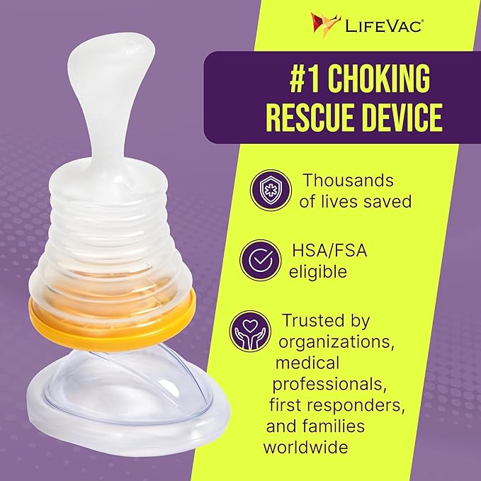 LifeVac Yellow Travel Kit – Portable Airway Suction Device