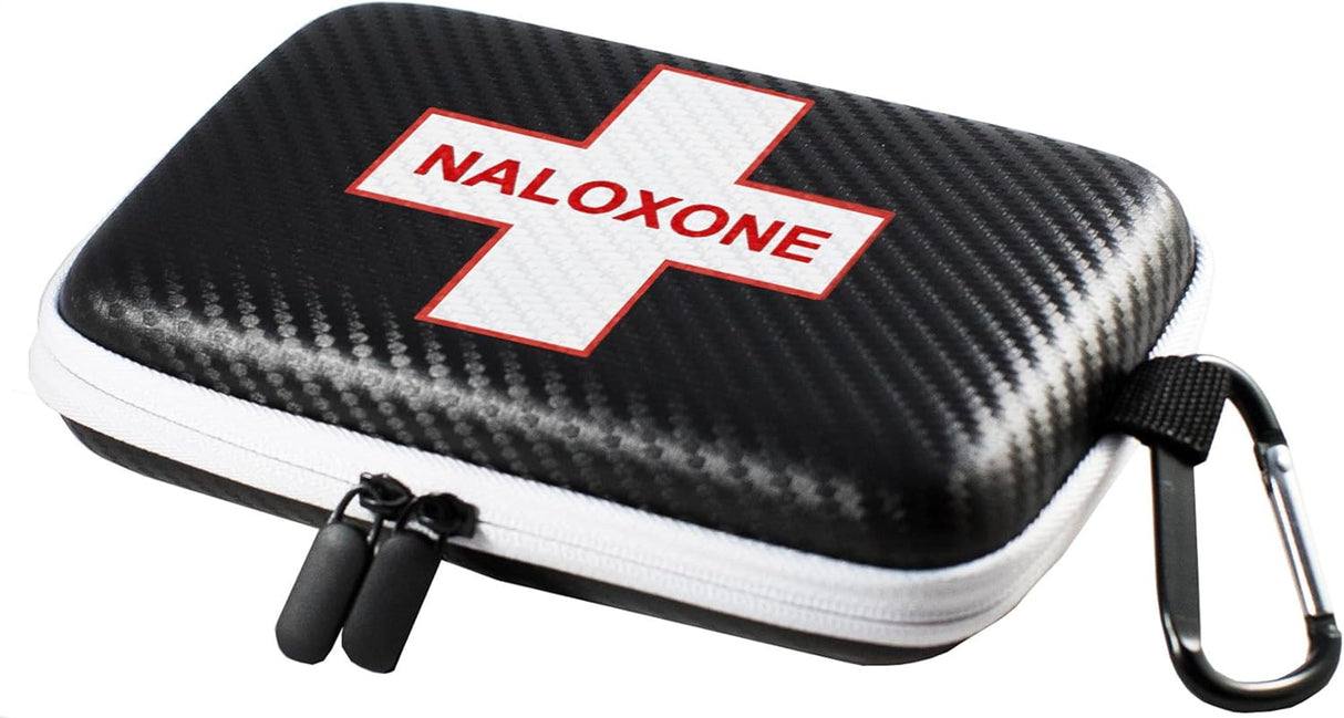 Hardshell Naloxone Response Case — Water-Resistant EVA with Double Pocket & Carabiner (7×4.5×2″)
