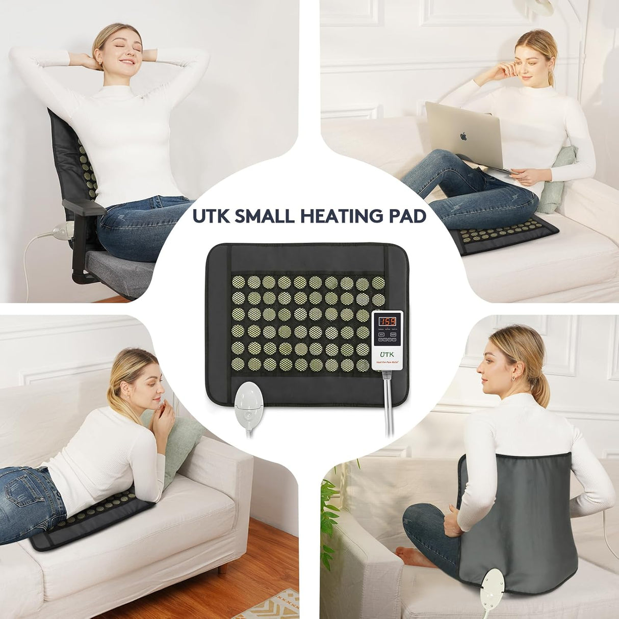 UTK Far Infrared Heating Pad – Small 19" x 15" Jade Back Heating Pad