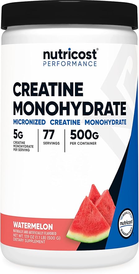 Nutricost Creatine Monohydrate – Micronized Powder, Flavored (500g)