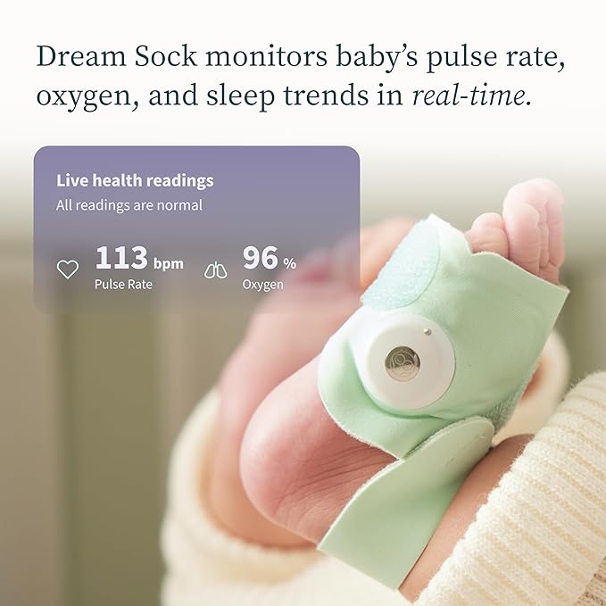 Owlet Dream Sock – Smart FDA-Cleared Baby Monitor (Multiple Color Options)