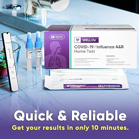 WELLlife COVID-19/Flu A&B Antigen Home Test – 25 Pack