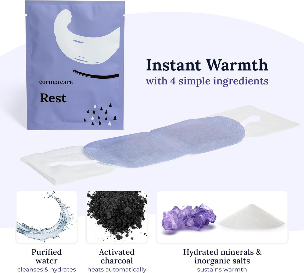 Cornea Care Rest Self Heating Warm Compress for Dry Eyes – 30 Count