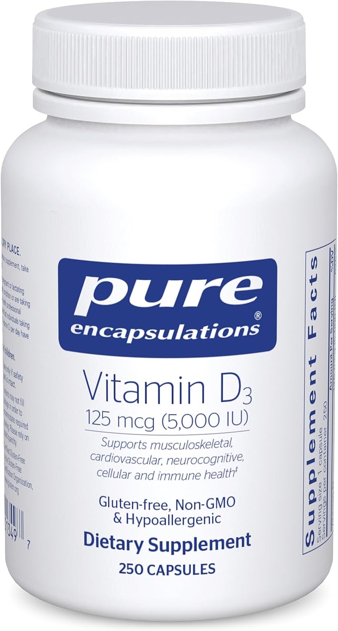 Pure Encapsulations Vitamin D3 125 mcg (5,000 IU)