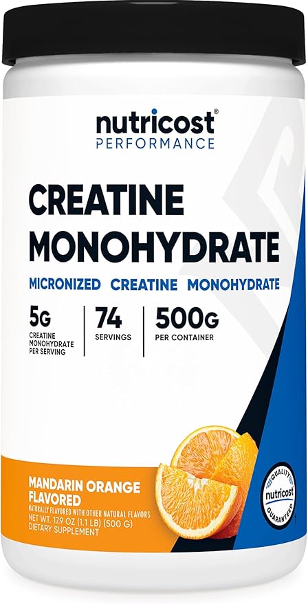 Nutricost Creatine Monohydrate – Micronized Powder, Flavored (500g)