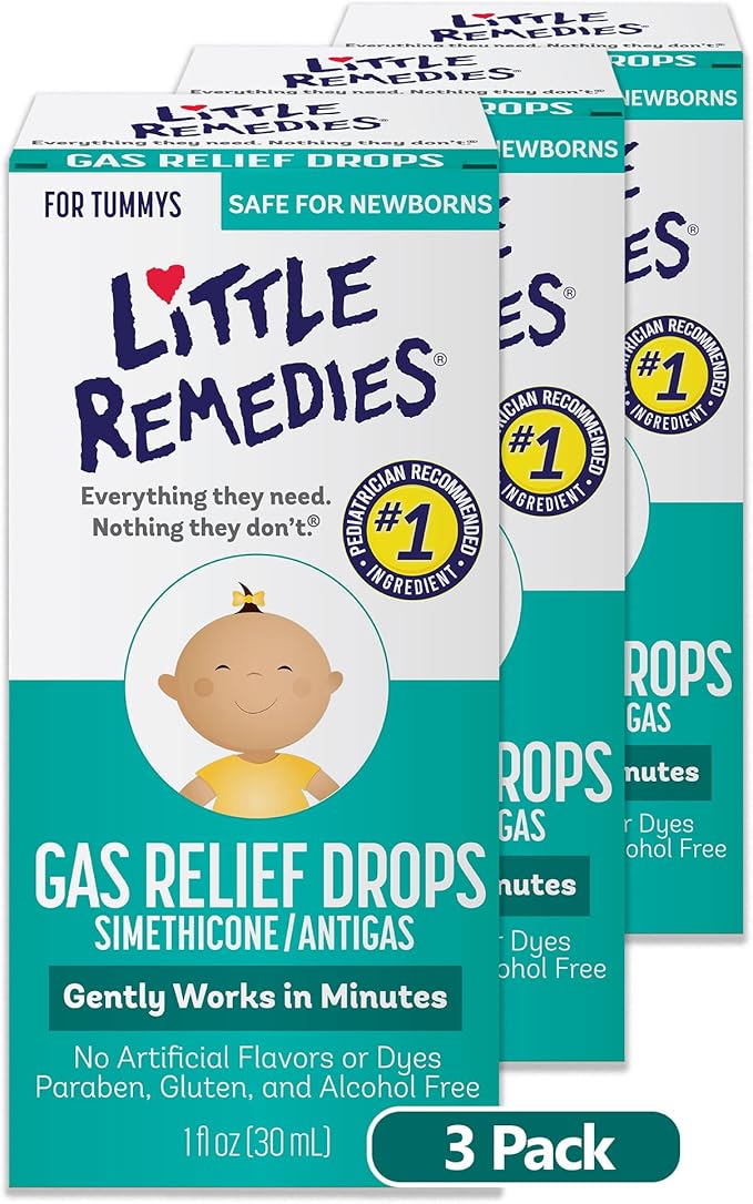Little Remedies Baby Gas Relief Drops – 1oz (3-Pack)