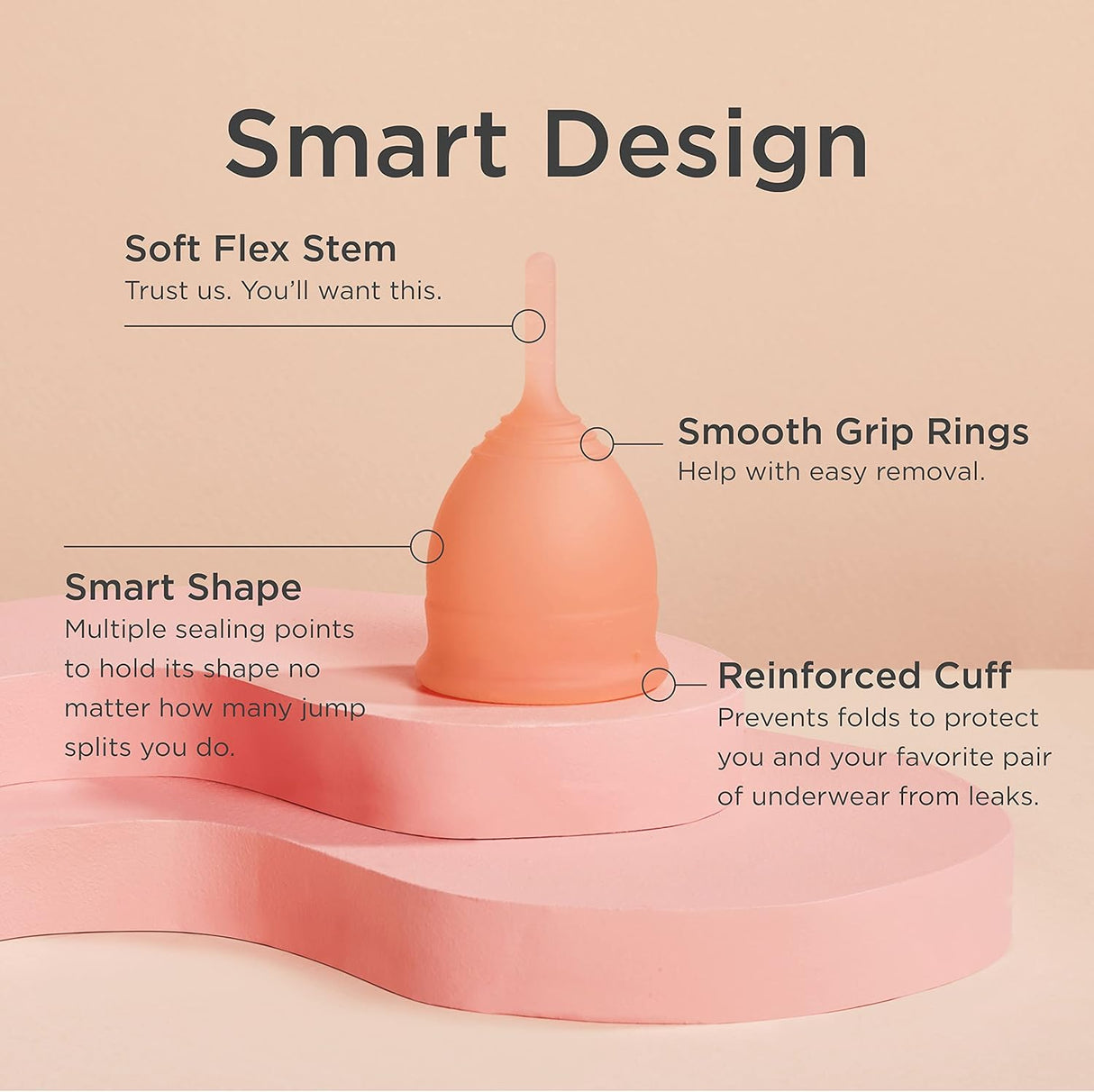Saalt Soft Menstrual Cup – Small Desert Blush (Reusable)