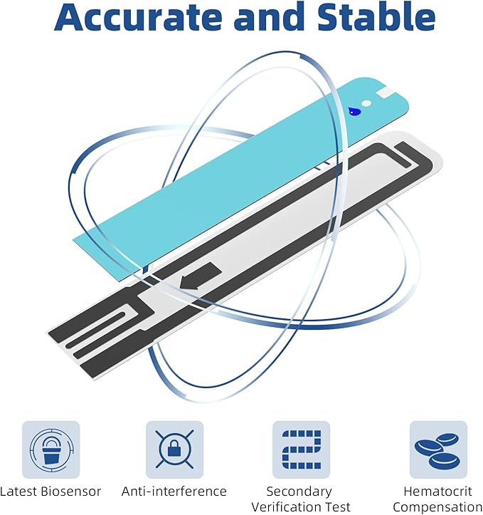 Metene TD-4116 Blood Glucose Test Strips – 100 Count