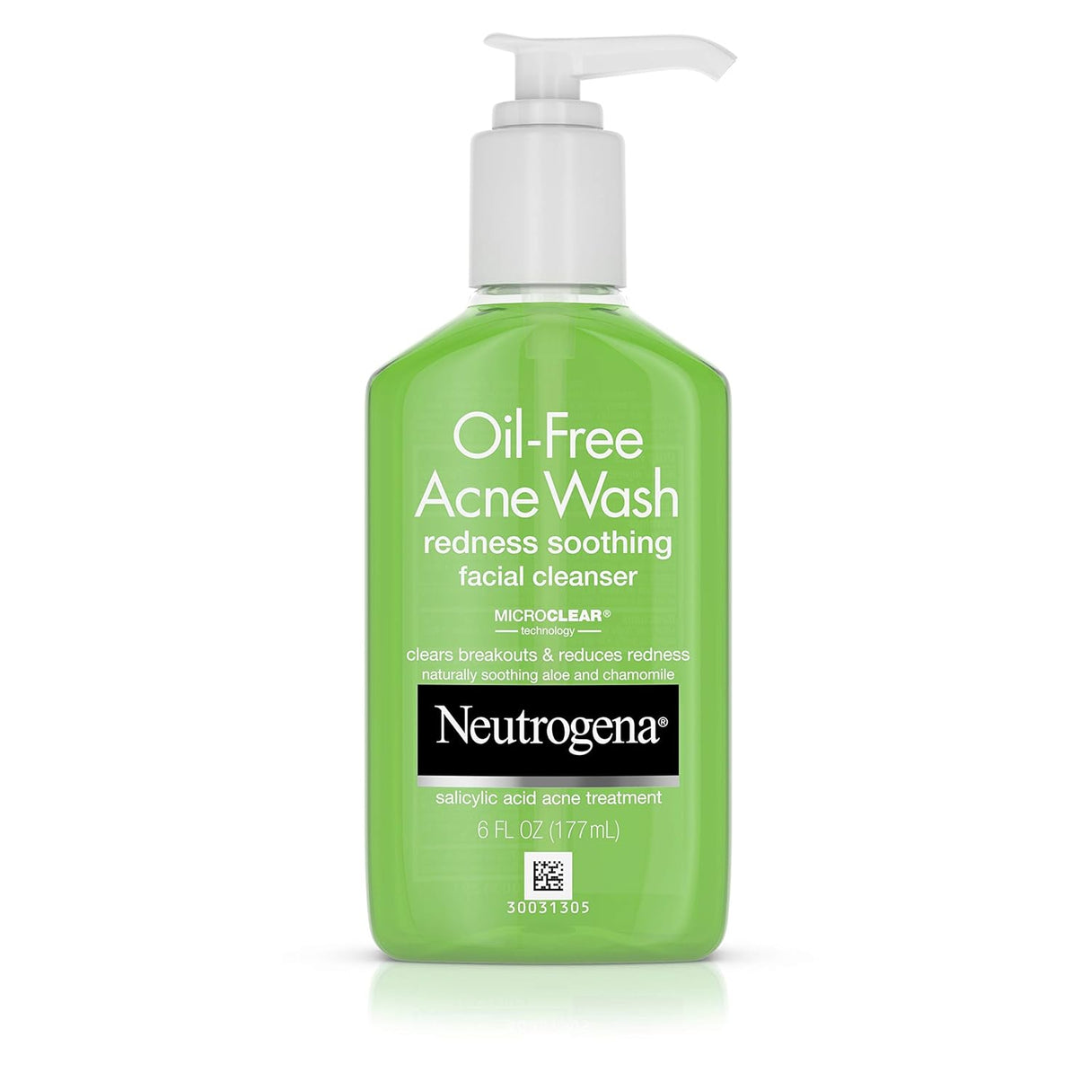 Neutrogena Oil-Free Acne & Redness Soothing Facial Cleanser with Salicylic Acid, 6 fl oz