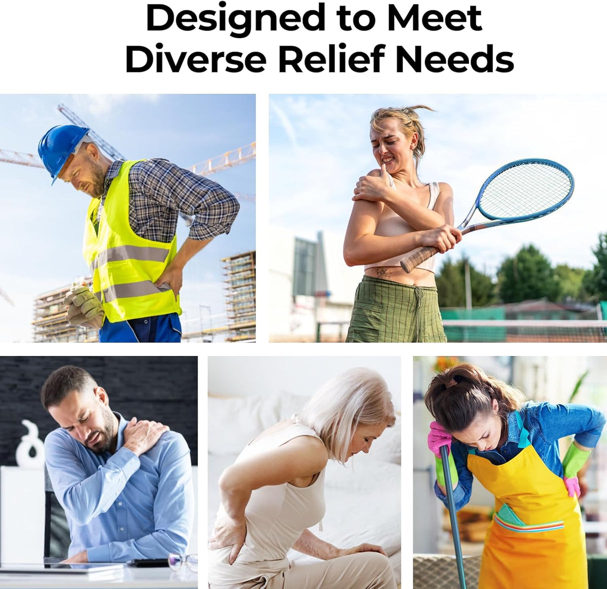 AUVON Rechargeable Digital TENS Unit Muscle Stimulator – PT1 Pro