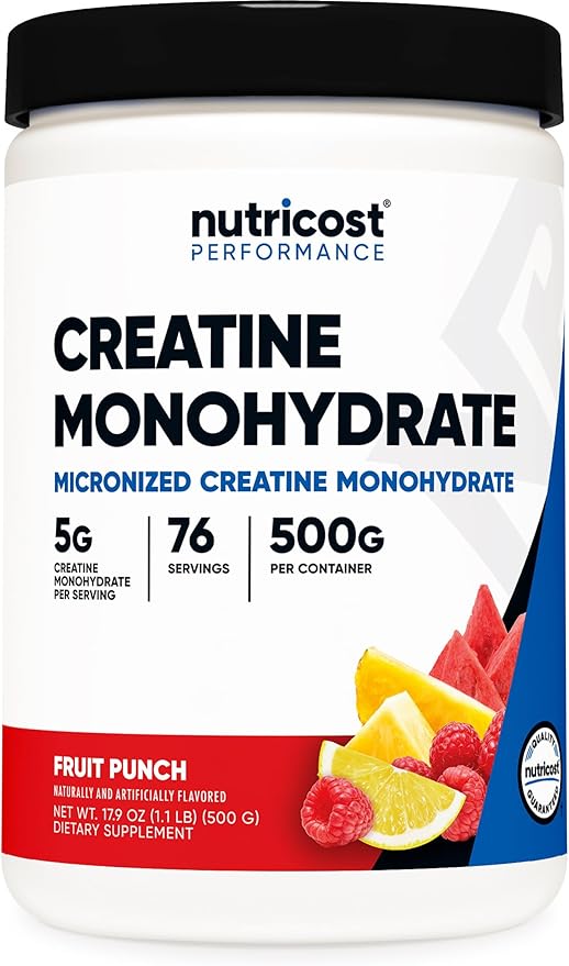 Nutricost Creatine Monohydrate – Micronized Powder, Flavored (500g)
