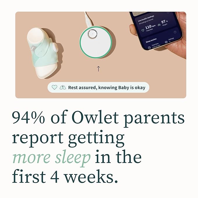 Owlet Dream Sock – Smart FDA-Cleared Baby Monitor (Multiple Color Options)