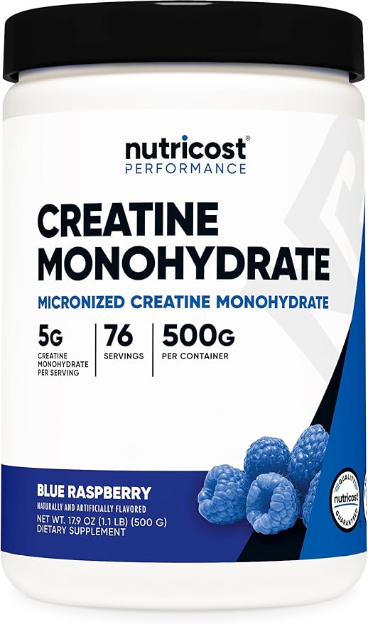 Nutricost Creatine Monohydrate – Micronized Powder, Flavored (500g)