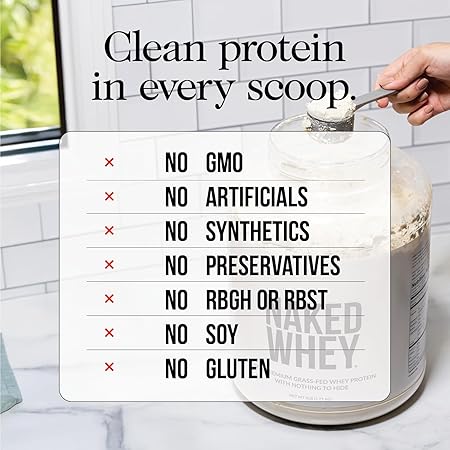 NAKED Whey 5LB Grass Fed Unflavored Protein Powder