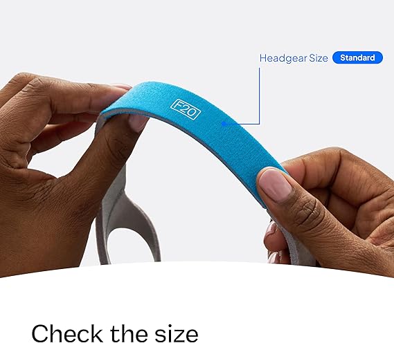 ResMed AirFit/AirTouch F20 Headgear – Medium/Standard, Blue