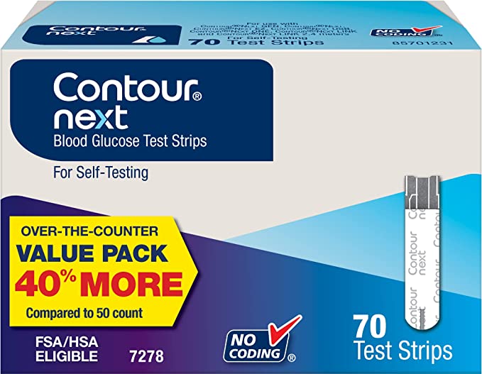 Contour Next Blood Glucose Test Strips (70 ct)