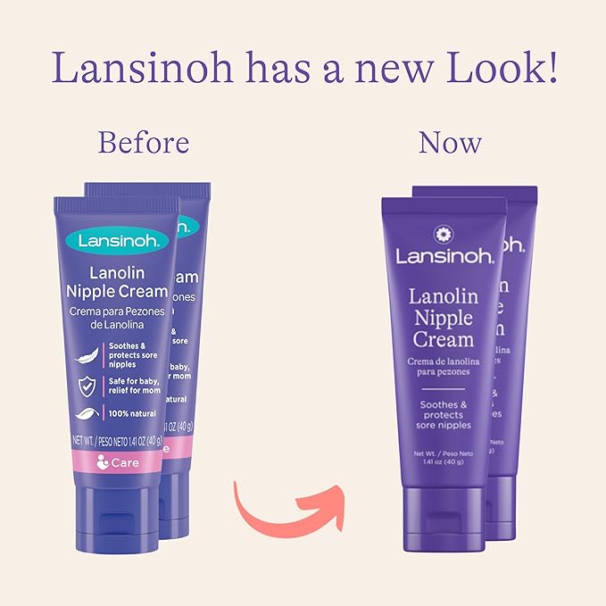 Lansinoh Lanolin Nipple Cream 1.41oz (2 Pack) for Breastfeeding