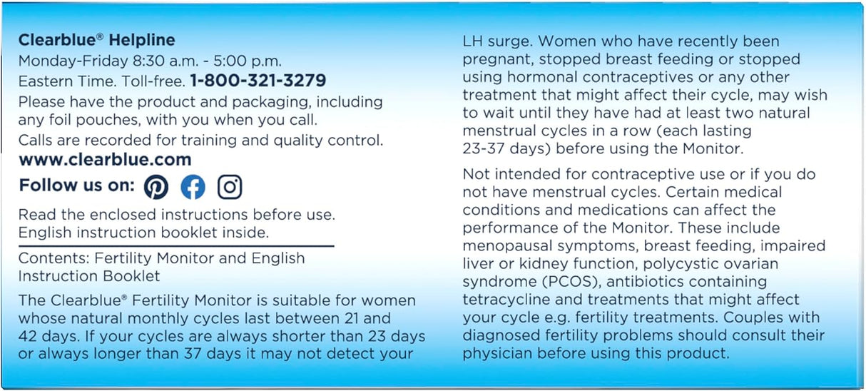 Clearblue Fertility Monitor with Touch Screen – 1 Ct