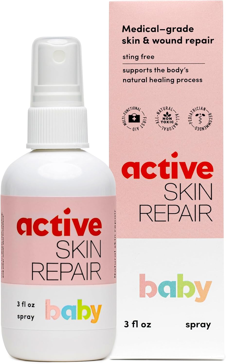 Active Skin Repair Baby First Aid Spray 3 oz – Natural Hypochlorous Acid